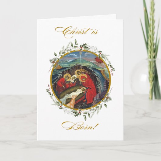 ホリーリース出生カード サンキューカード (正面)