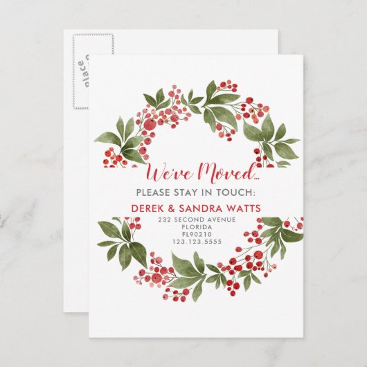 ホリーリース動く告知を動かした 案内ポストカード (正面/裏面)