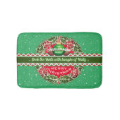ホリーリースFAMILY NAME on GREEN バスマット (正面)