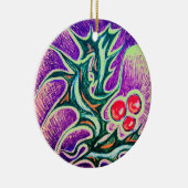 ホリーリーフとベリカラフルー セラミックオーナメント (右)