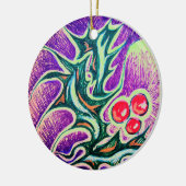 ホリーリーフとベリカラフルー セラミックオーナメント (左)