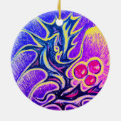 ホリーリーフとベリカラフルー セラミックオーナメント (裏面)