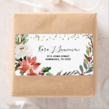 ホリーリーフ水色葉クリスマスアドレスLa