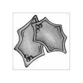 ホリーリーフ葉ズシュガークッキークリスマスベーキング ラバースタンプ (インプリント)