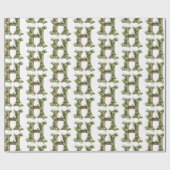 ホリーレターHクリスマス ラッピングペーパー (フラット)