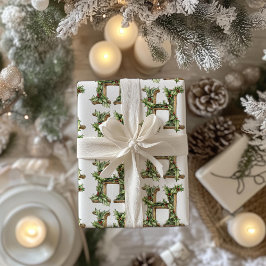 ホリーレターHクリスマス ラッピングペーパー