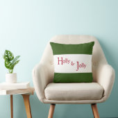 ホリーレッドすてきホリデークリスマスタイポグラフィ クッション (椅子)