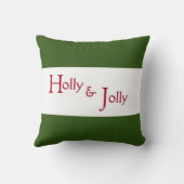 ホリーレッドすてきホリデークリスマスタイポグラフィ クッション (裏面)