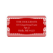 ホリーレッドすてき北欧プリントトナディアクリスマス ラベル (正面)