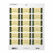 ホリーレッドグリーンプレイドホリデーカスタムニューアドレス ラベル (フルシート)