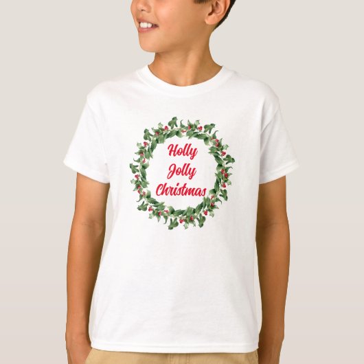 ホリーレッドベリークリスマすてきス Tシャツ (正面)
