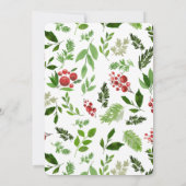 ホリーレッドベリークリスマスモダン婚約パーティ 招待状 (裏面)