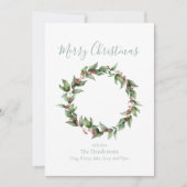 ホリーレッドベリークリスマスリース シーズンカード (正面)