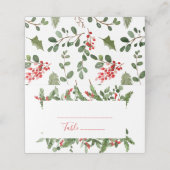 ホリーレッドベリークリスマス結婚ズ プレイスカード (外部開封)