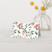 ホリーレッドベリークリスマス結婚ズ プレイスカード (裏面)