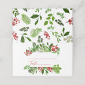 ホリーレッドベリークリスマス結婚座席表 プレイスカード (外部開封)