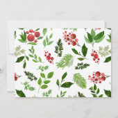 ホリーレッドベリークリスマモダンスブライデスメイド 招待状 (裏面)