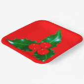 ホリーレッド紙プレート ペーパープレート (傾斜あり)