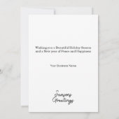 ホリーロビンバーズビジネスクリスマスホリデーカード (裏面)