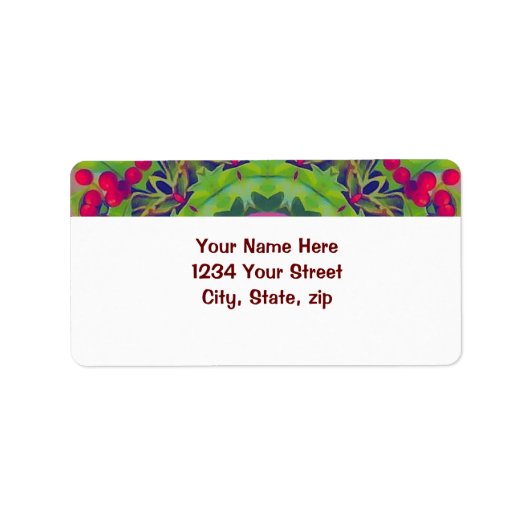 ホリー万華鏡のように千変万化するパターン ラベル (正面)