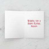 ホリー付きアップライトクリスマスカード カード (内部)