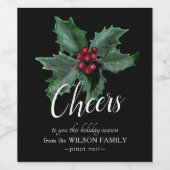 ホリー付きカスタマイズ可能なワインラエレガントベル ワインラベル (シングルラベル)