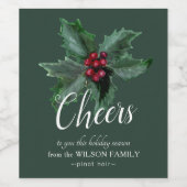 ホリー付きカスタマイズ可能なワインラエレガントベル ワインラベル (シングルラベル)