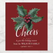 ホリー付きカスタマイズ可能なワインラエレガントベル ワインラベル (シングルラベル)