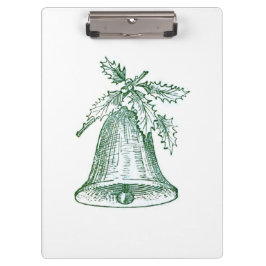 ホリー付きクリスマスベル クリップボード