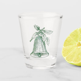 ホリー付きクリスマスベル ショットグラス