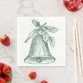 ホリー付きクリスマスベル スタンダードランチョンナプキン (インサイチュ)
