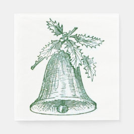 ホリー付きクリスマスベル スタンダードランチョンナプキン