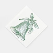 ホリー付きクリスマスベル スタンダードランチョンナプキン (角)