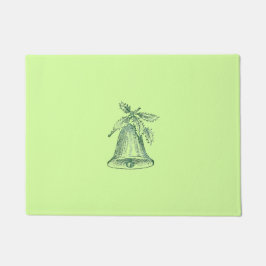 ホリー付きクリスマスベル ドアマット