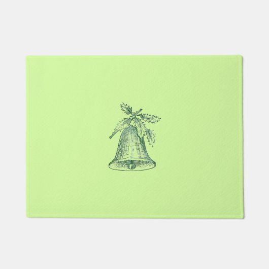 ホリー付きクリスマスベル ドアマット (正面)