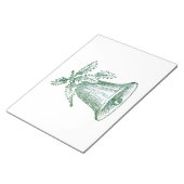 ホリー付きクリスマスベル ノートパッド (アングル)