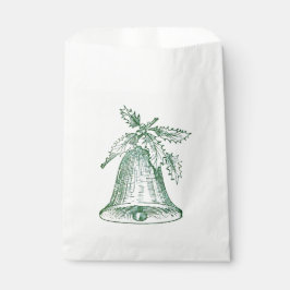 ホリー付きクリスマスベル フェイバーバッグ