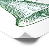 ホリー付きクリスマスベル ポスター (角)