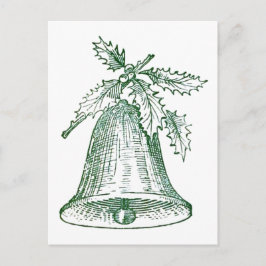 ホリー付きクリスマスベル ポストカード