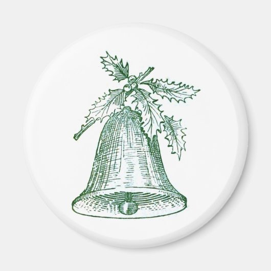 ホリー付きクリスマスベル マグネット (正面)