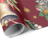 ホリー付きクリスマスベル ラッピングペーパー (ロールコーナー)