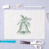 ホリー付きクリスマスベル 薄葉紙 (クラフト)