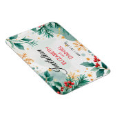 ホリー付き水彩色クリスマス結婚式招待状 マグネット (右側)