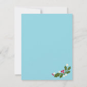 ホリー付き青フェスティバルホタテの枠 サンキューカード (裏面)