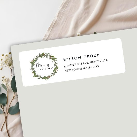 ホリー企業のベリーリースクリスマスアドレス ラベル