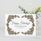 ホリー伝統的クリスマスカード 招待状 (スタンド正面)