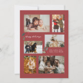 ホリー写真ミニマルコラージュ赤のtouch シーズンカード (正面)