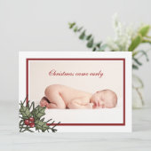 ホリー写真誕生のお知らせ シーズンカード (スタンド正面)