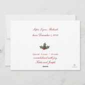 ホリー写真誕生のお知らせ シーズンカード (裏面)