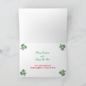 ホリー写真 – 折り畳みクリスマスカード シーズンカード (内部)
